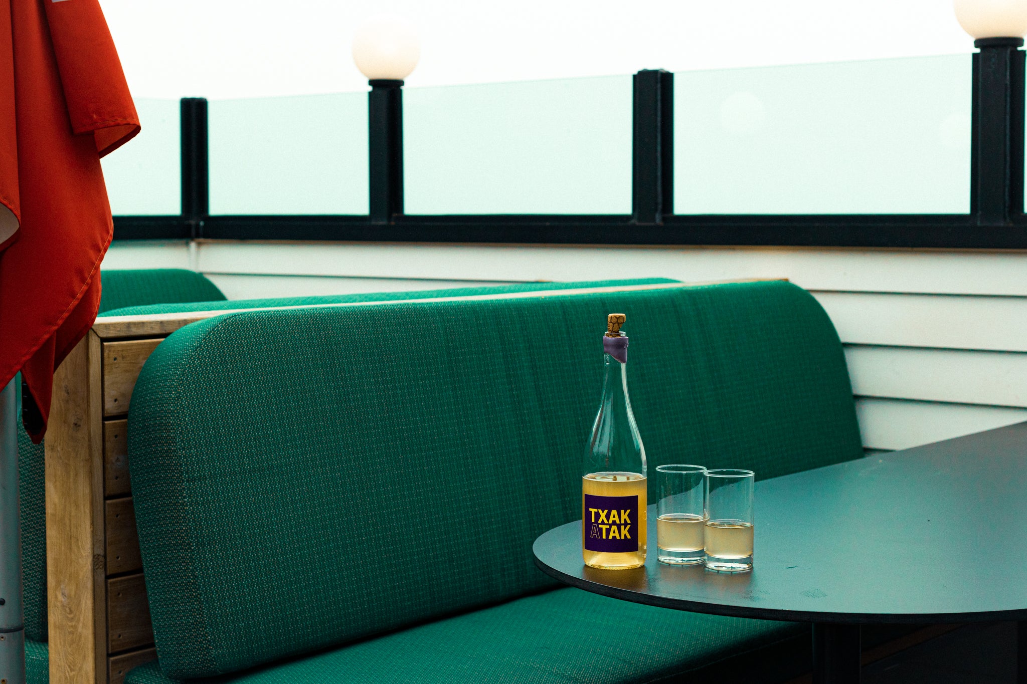 txak atak - our txakoli inspired fiano with a few tumblers